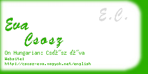 eva csosz business card